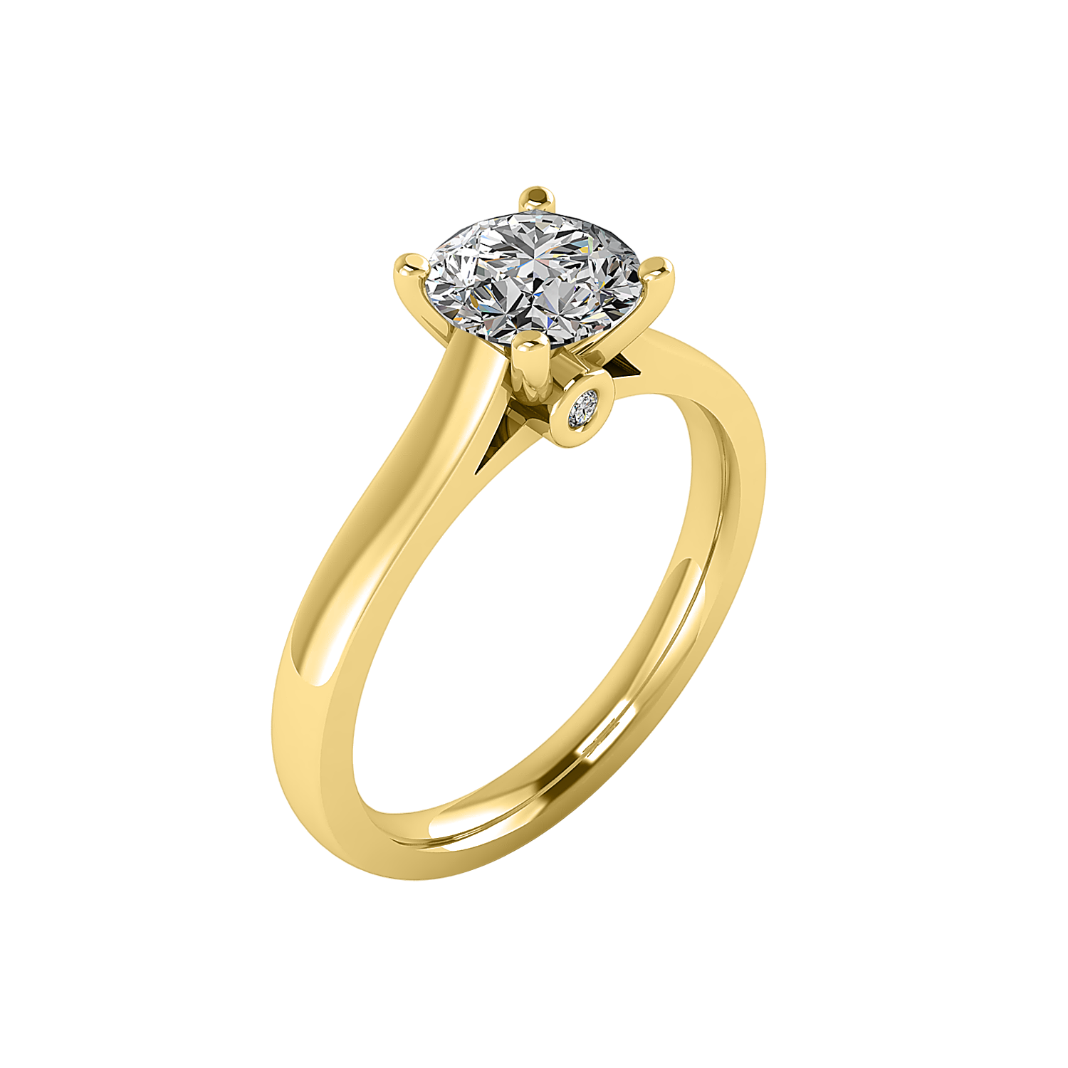 Rose Solitaire Engagement Ring